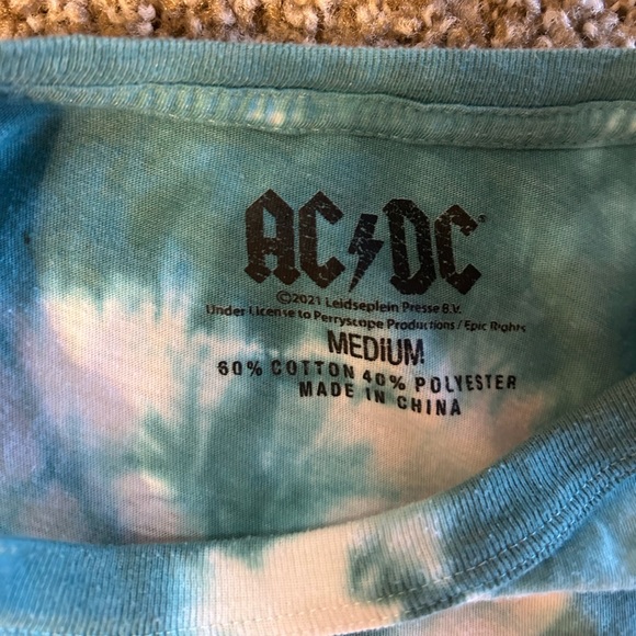 ACDC TIEDYE Vintage Tour T-Shirt - Picture 5 of 5